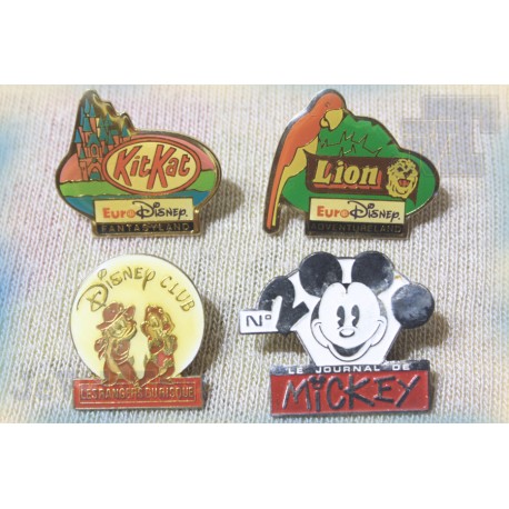 Disney - Pin's - LOT X4 - Vintage - Rare - 80's 90's