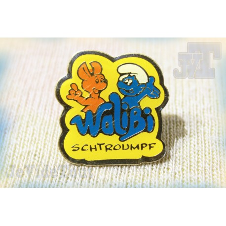 Pin's - Pub Vintage - Walibi - Schtroumpf - Publicité Rare - Pub 80's 90's