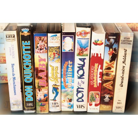 LOT X9 VHS 80/90 - DESSIN ANIME VINTAGE - Vieux Longmètrages